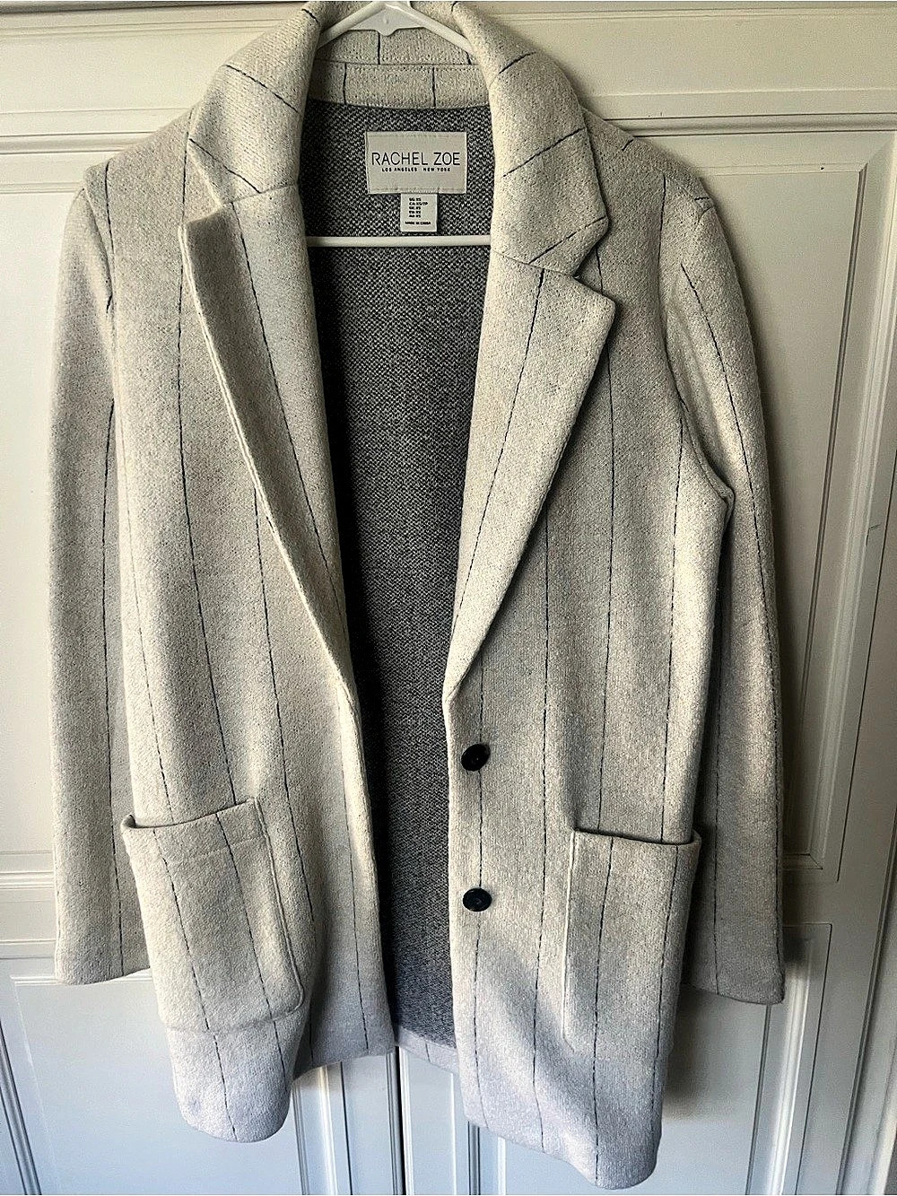 Rachel Zoe Striped Blazer in Gray Size XS Like New
